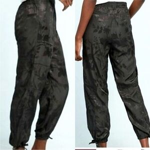 Anthropologie Floral Jacquard Brocade Silky Joggers